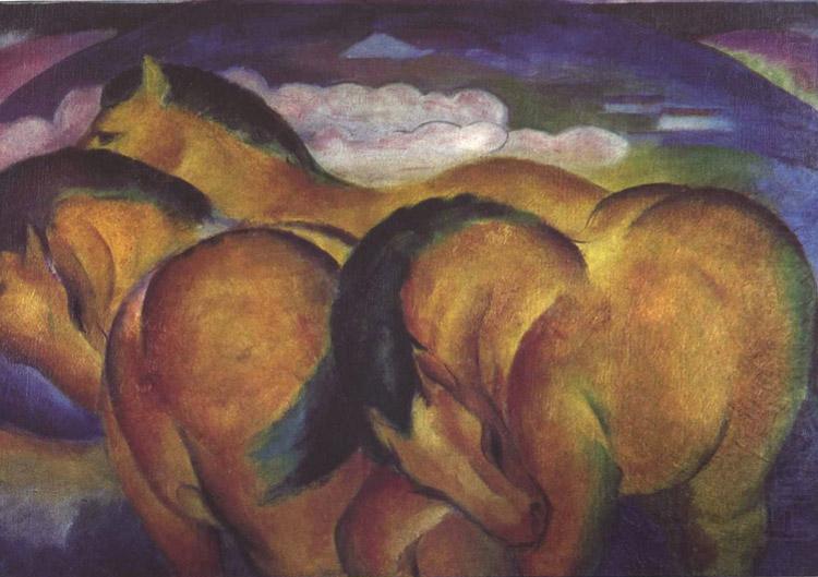 Little Yellow Horses (nn03), Franz Marc
